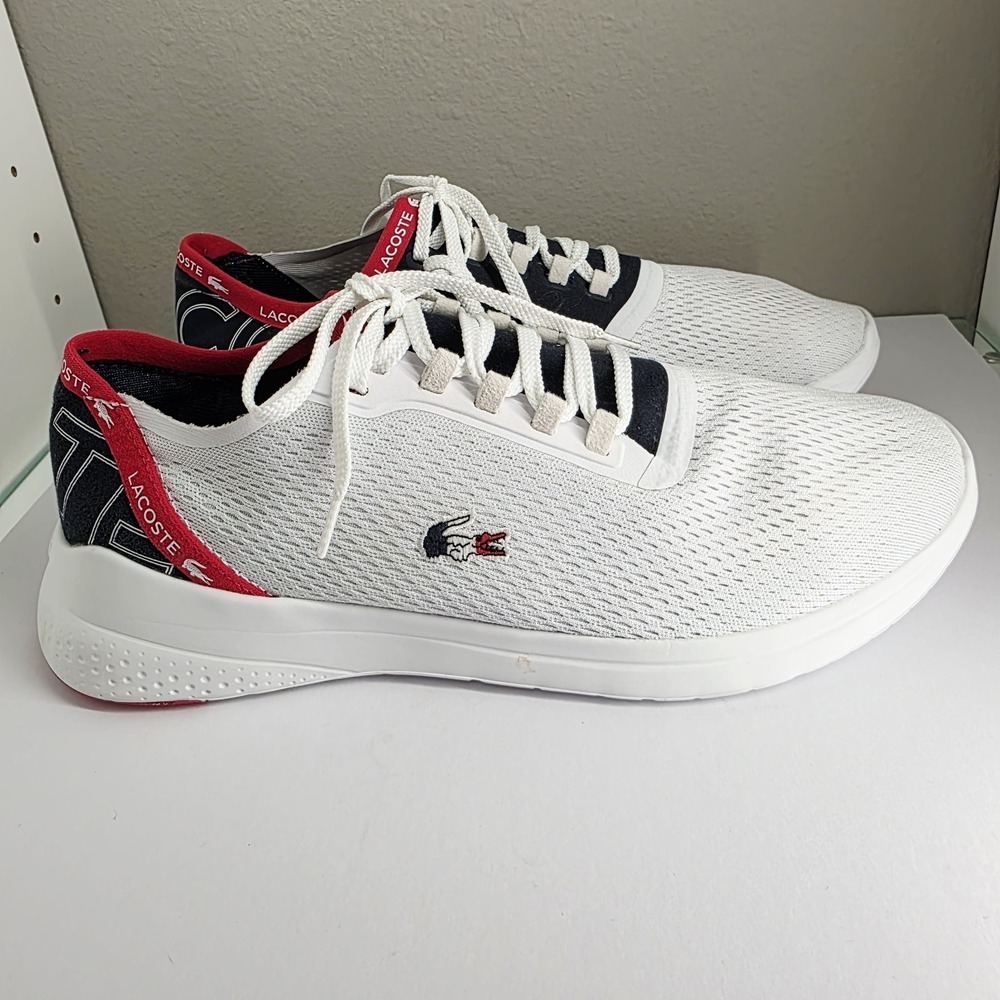Lacoste Men Sneakers LT‎ FIT 119 White/Blue/Red 9.5 - Picture 5 of 11